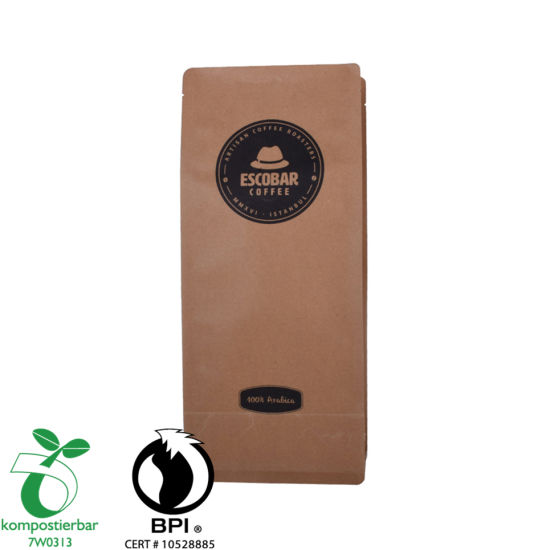 Proveedor de bolsa de cremallera compostable inferior de caja de embalaje de polvo de proteína de suero de China