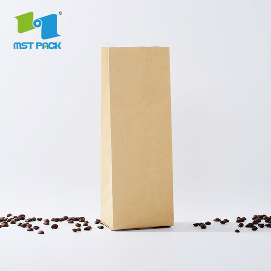 Estándar de la FDA Compuesto Válvula unidireccional de grado alimenticio Empaquetado Papel de aluminio laminado Etiqueta privada Bolsas de café biodegradables para venta al por mayor