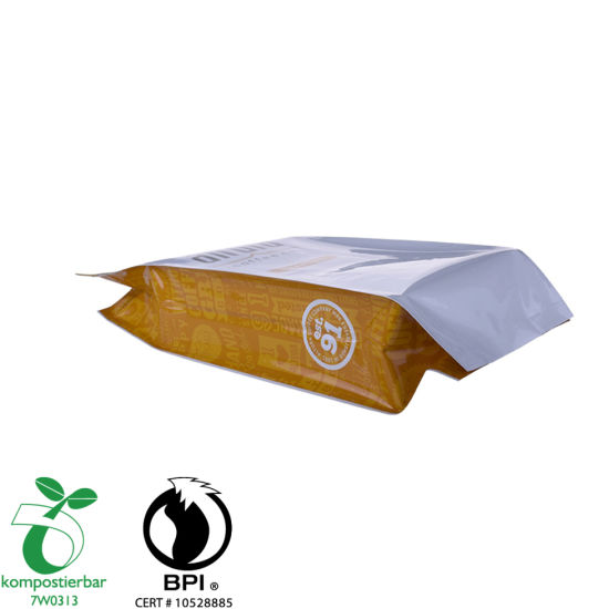 Bolsa de almidón de maíz biodegradable de refuerzo lateral reutilizable al por mayor de China
