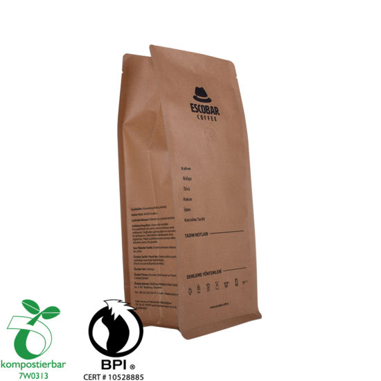 Proveedor de bolsa de café ecológica de fondo plano Ziplock en China